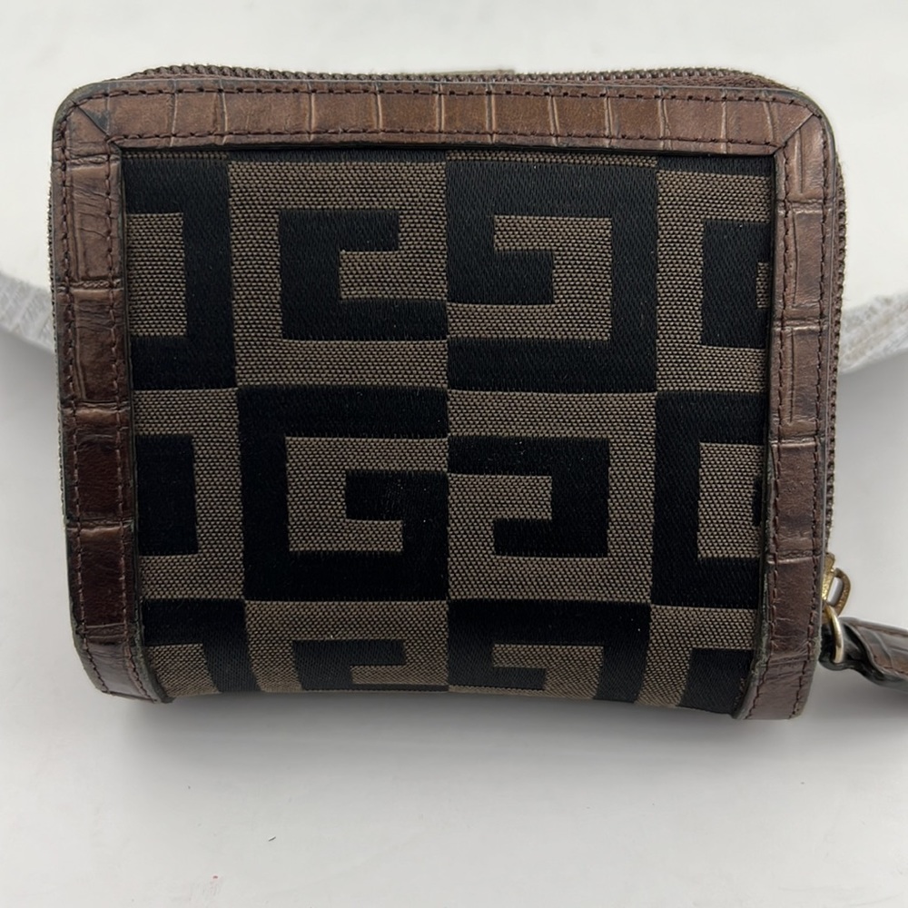 Givenchy Wallet Bi-Fold Canvas/Crocodile Embossed… - image 3